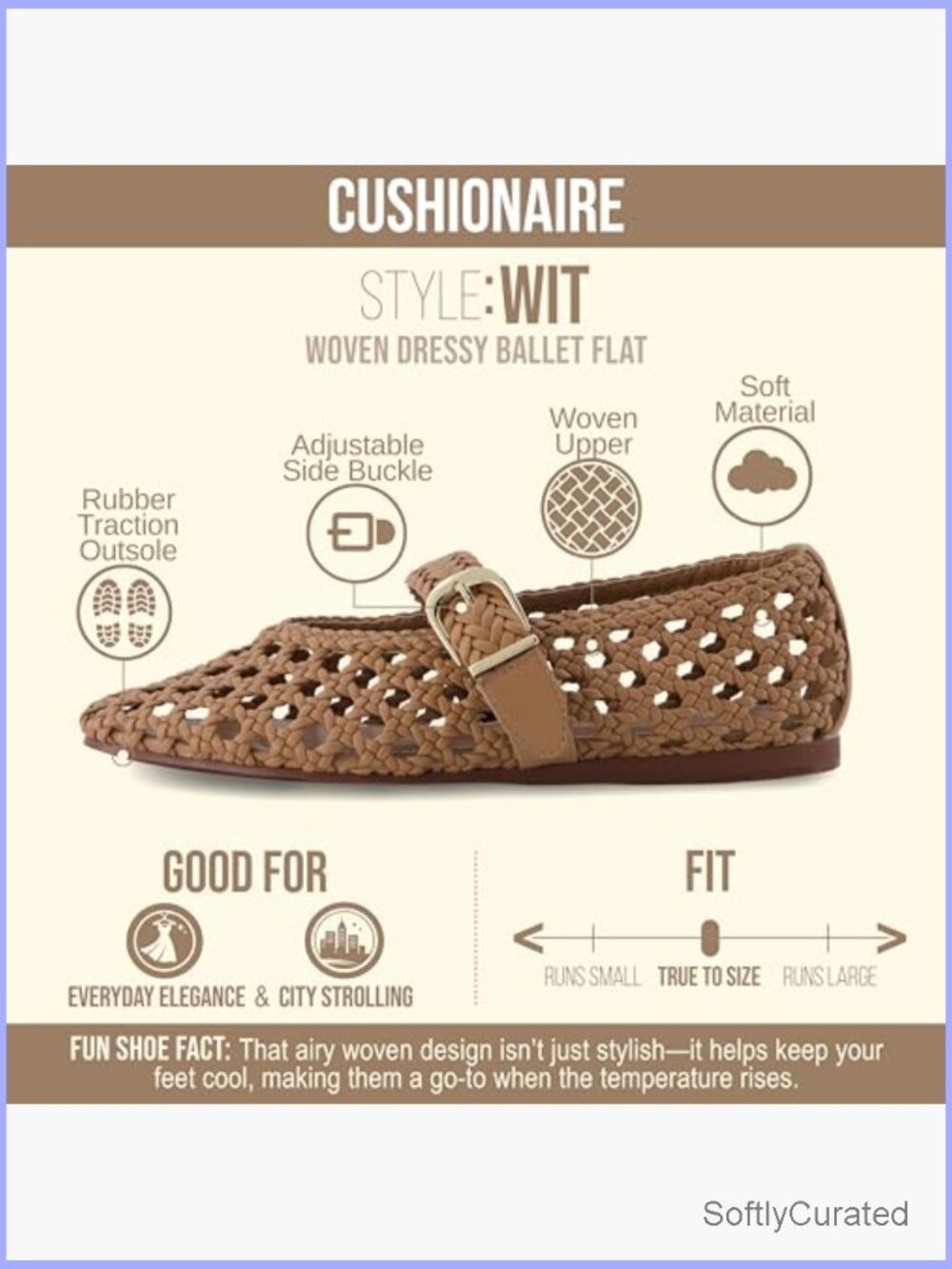 Hand Woven Mary Jane Flats with Adjustable Buckle and Cushioned Insole - Picture 4 of 7